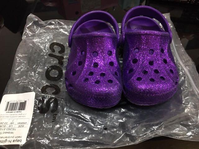 Crocs Baya Hi-Glitter Clog, Babies 