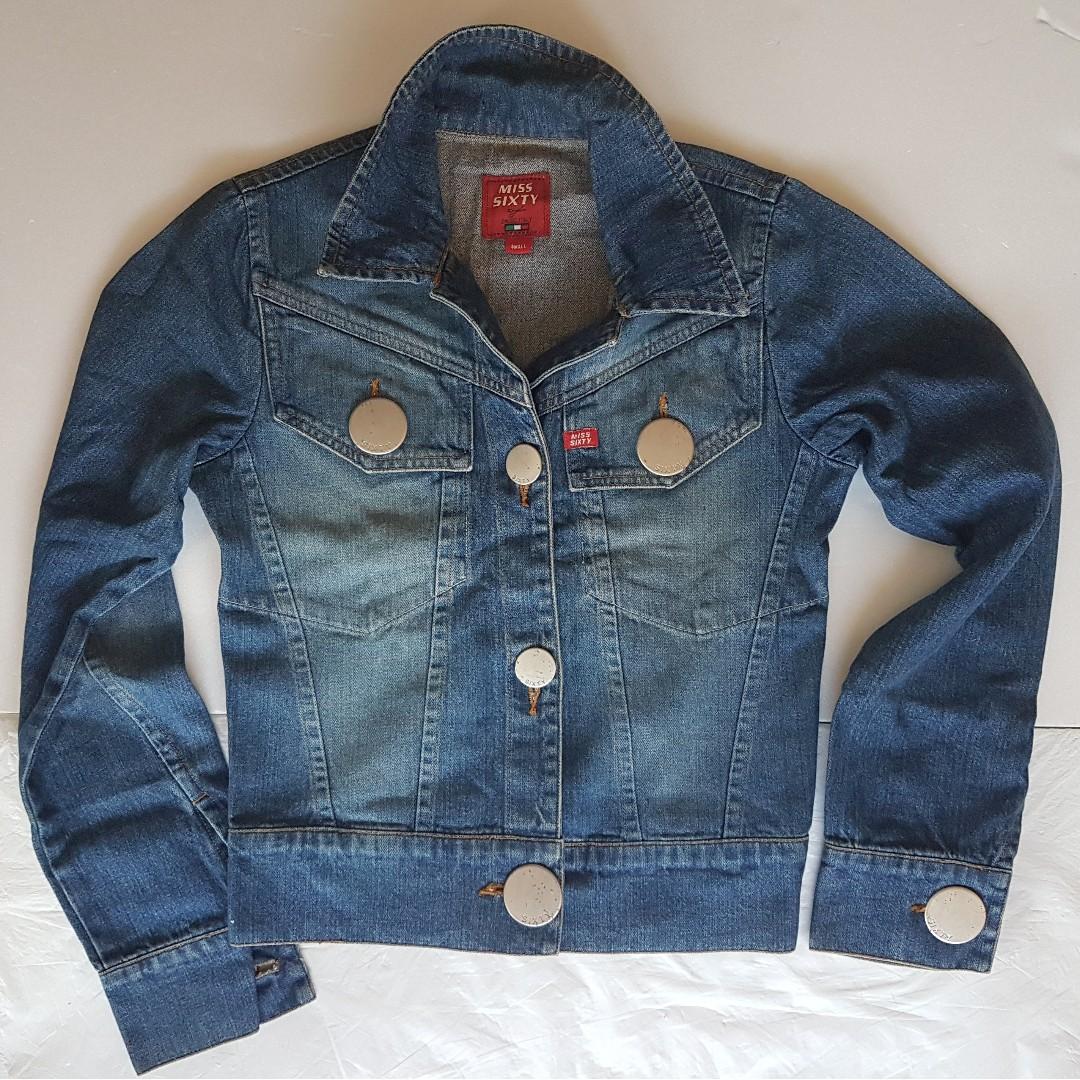 Designer Fashion Miss Sixty Couture Denim Jacket Italy Big