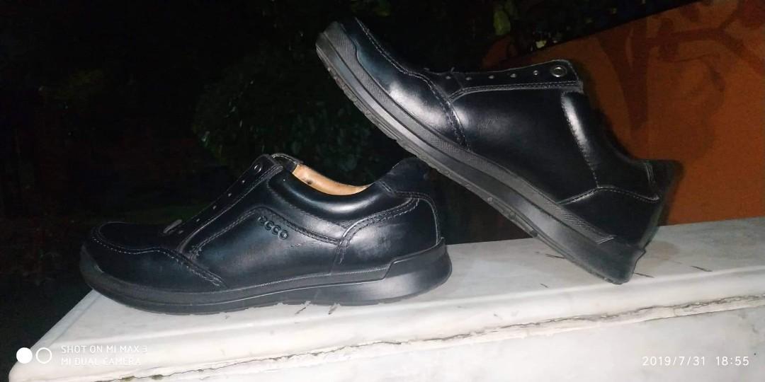 ecco original black leather shoes, Men 