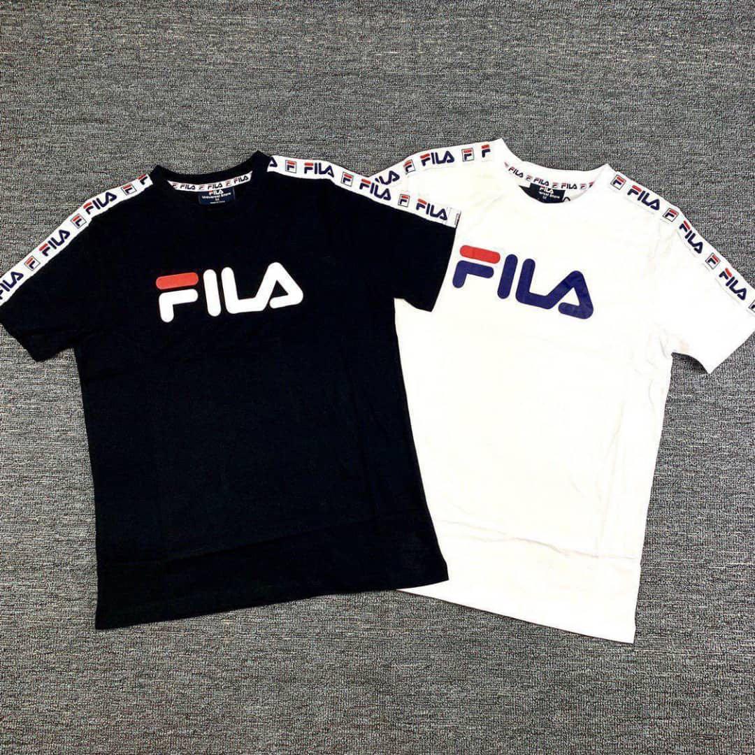 fila black and white shirt
