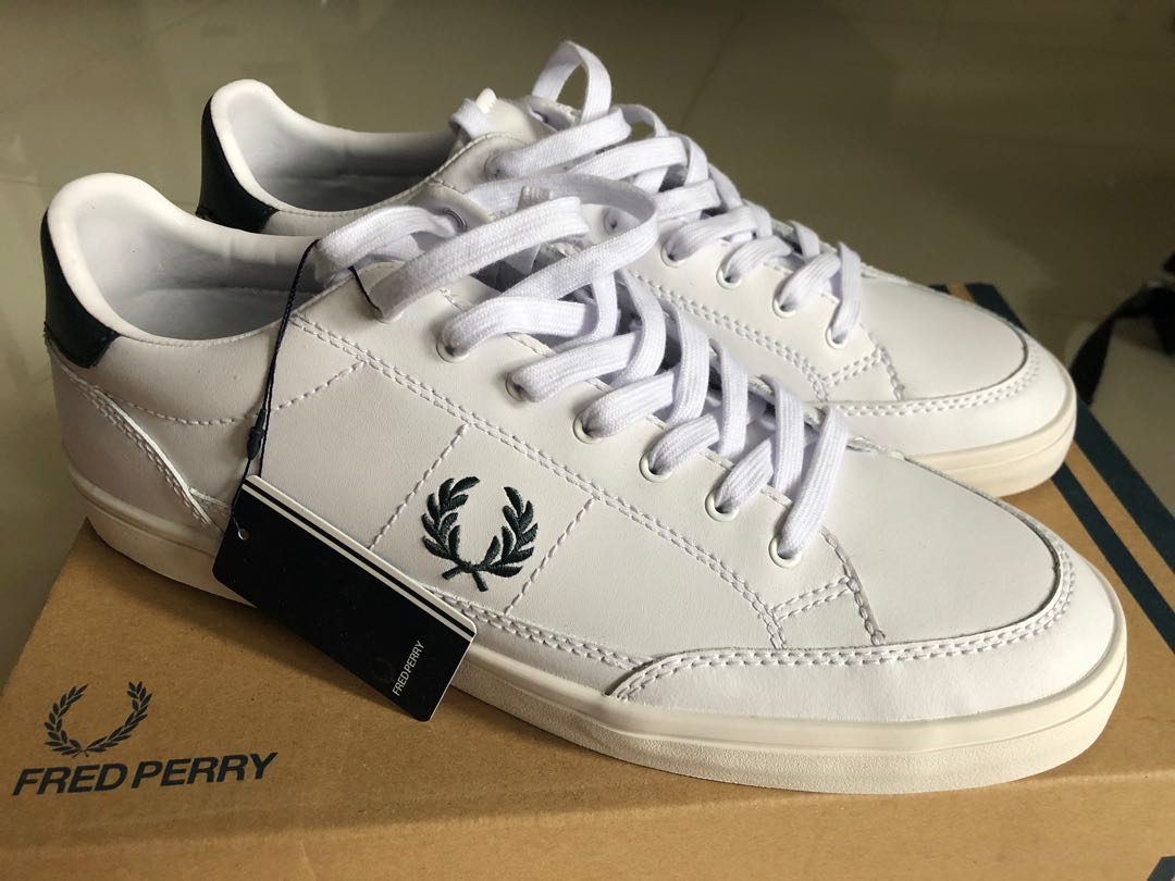 fred perry deuce leather white