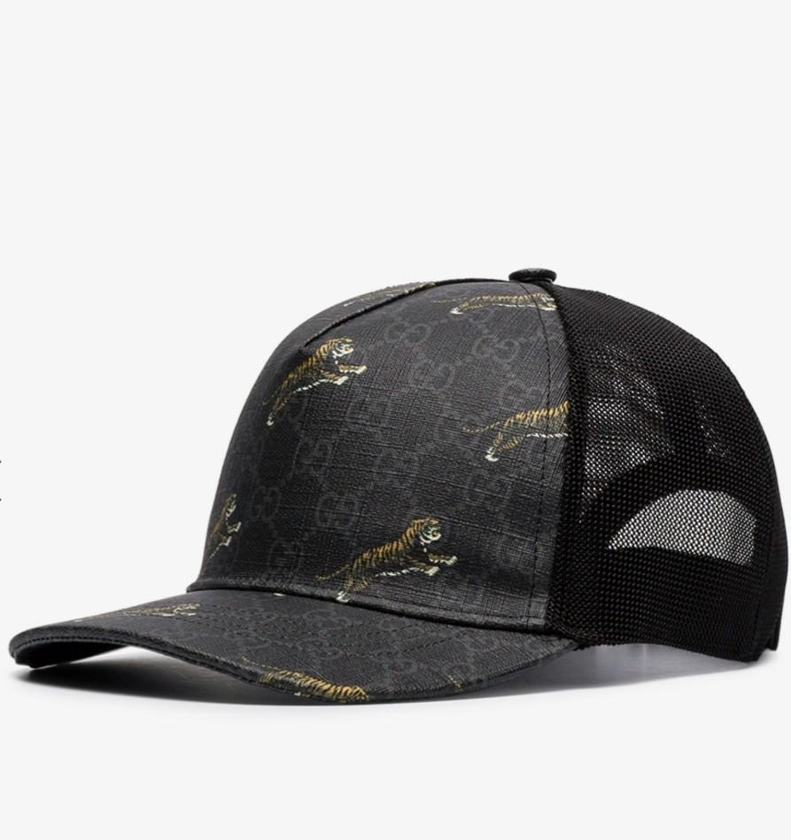 gucci tiger hat black