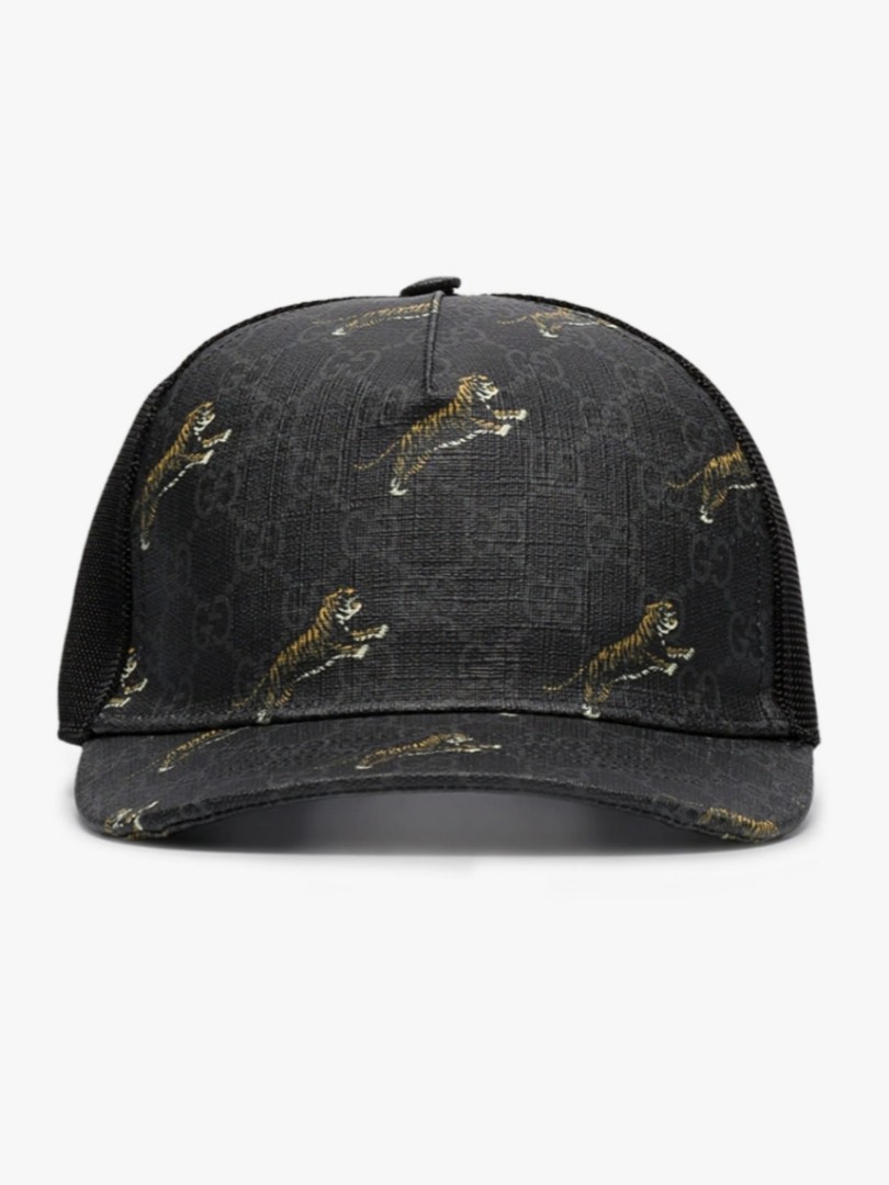 gucci tiger hat black