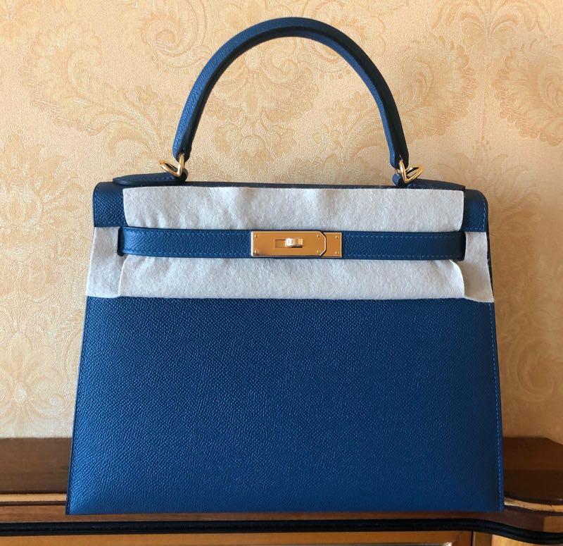 Hermes kelly deep blue Clearance