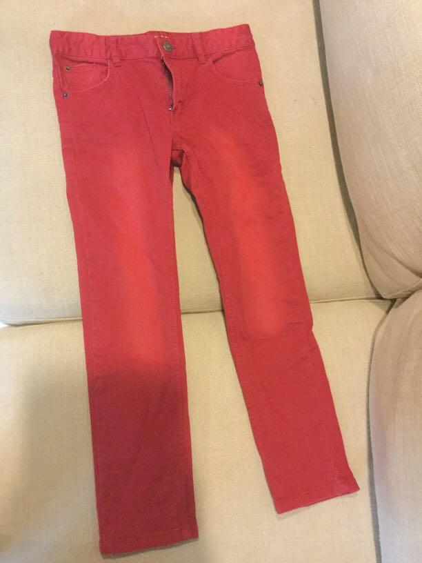 boys red skinny jeans