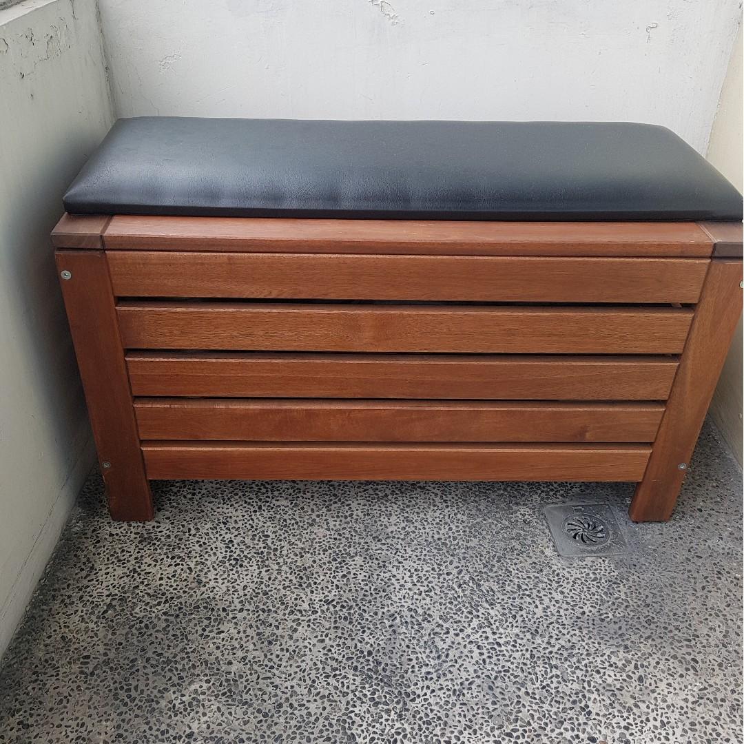 Ikea Applaro Outdoor Storage Bench On Carousell