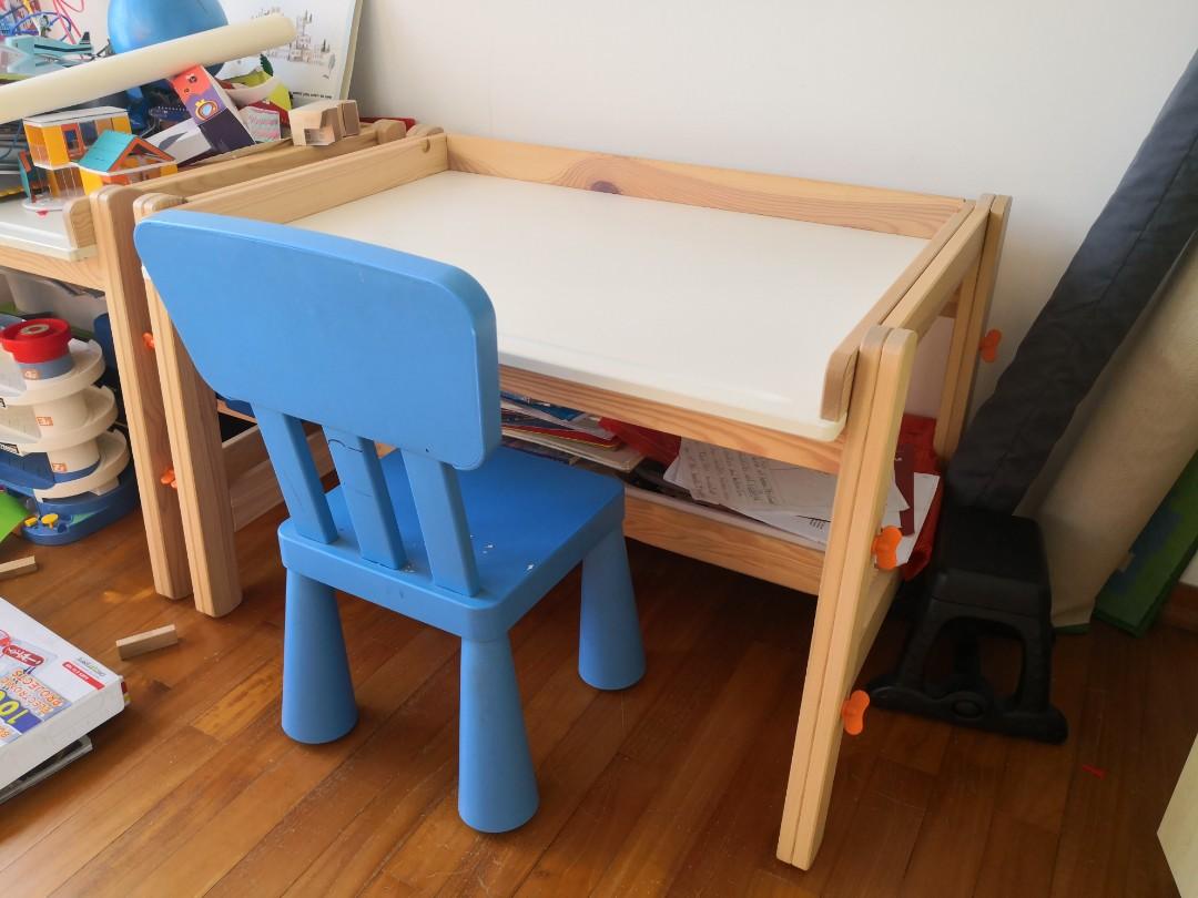 Ikea Flisat Kids Study Table Height Adjustable Furniture