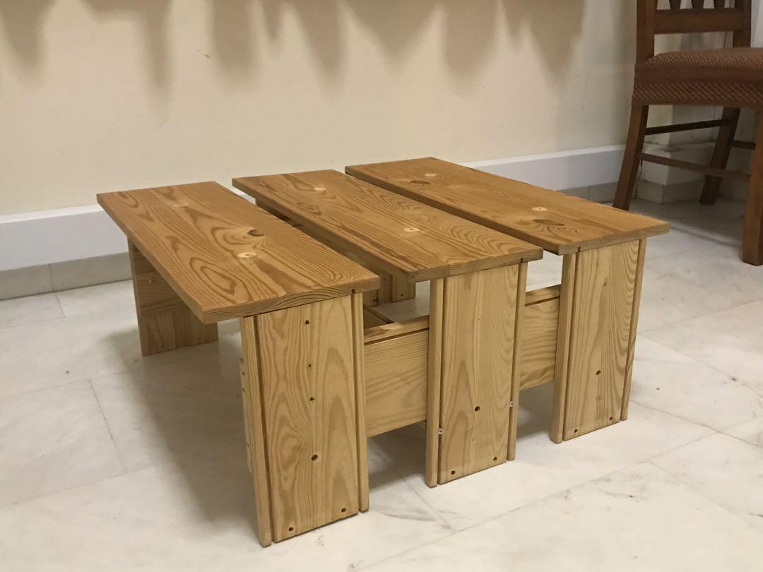 Ikea Material Wooden Coffee Table 59 63 29 Furniture Tables Chairs On Carousell
