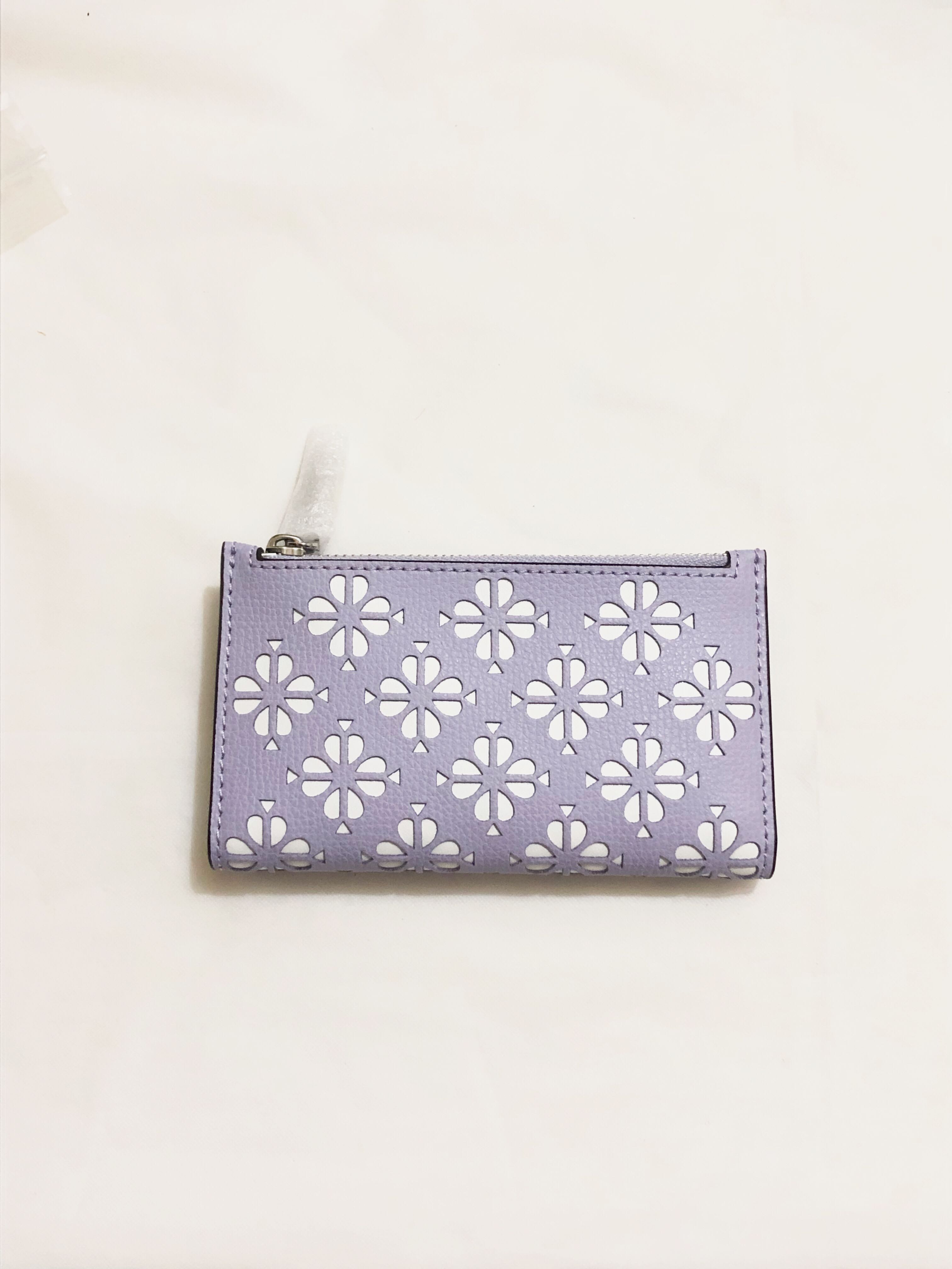 Sylvia perforated small outlet slim bifold wallet