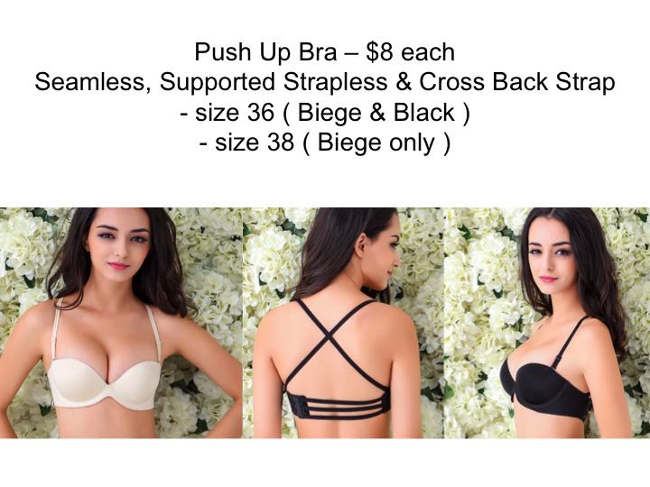 Cross back push up bra Clearance