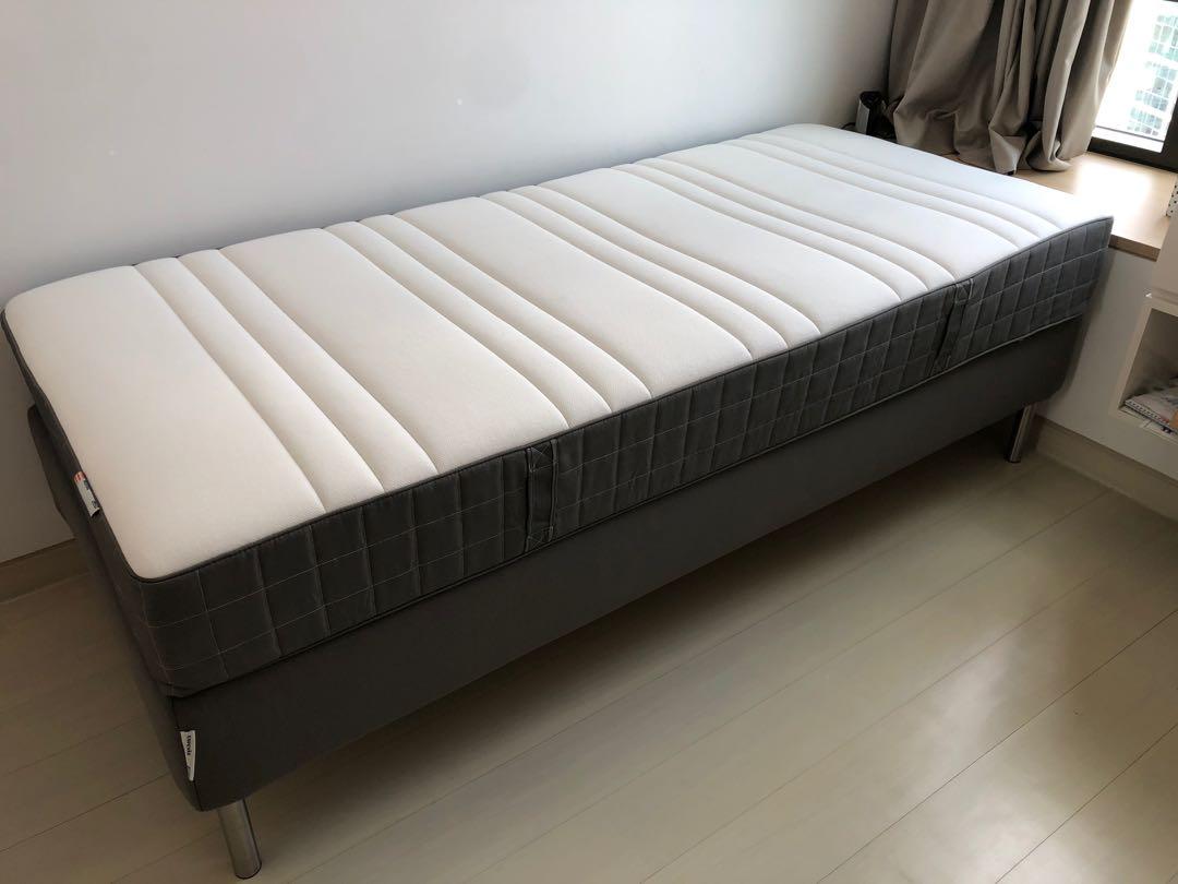 like new ikea single bed and mattress barely used furniture home living furniture bed frames mattresses on carousell