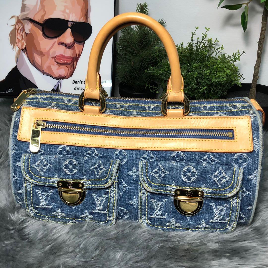 Louis Vuitton Denim Monogram Denim Neo Speedy Bag, Luxury, Bags