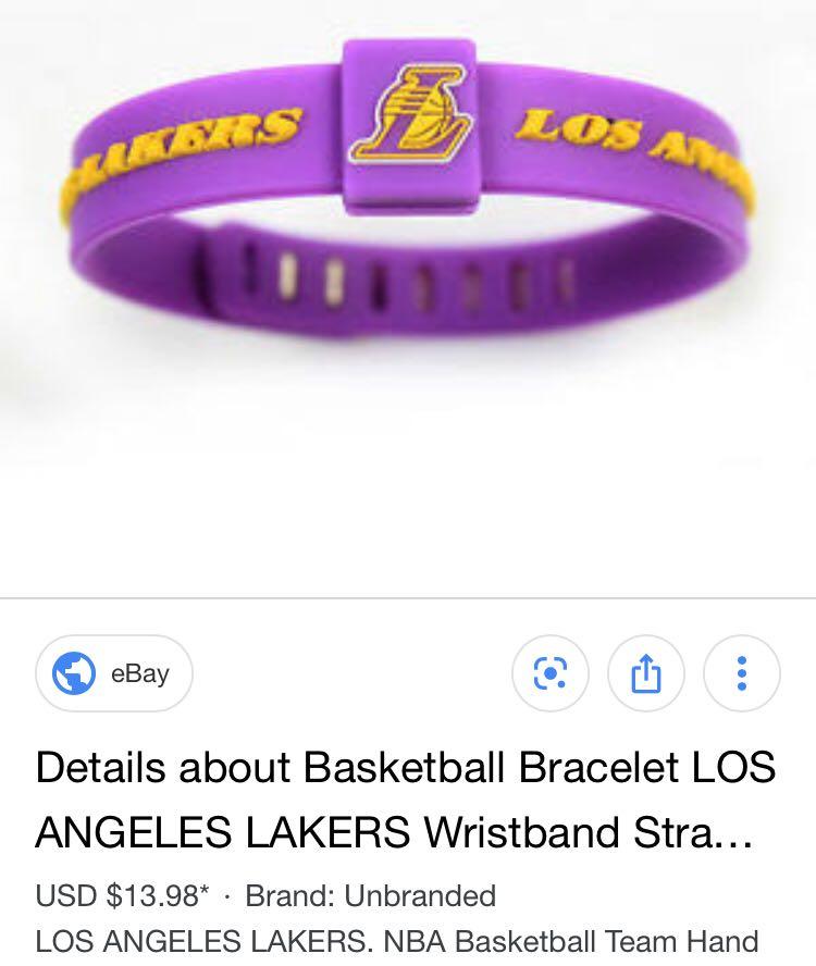 Los Angeles Lakers Nike Baller Band Bracelet