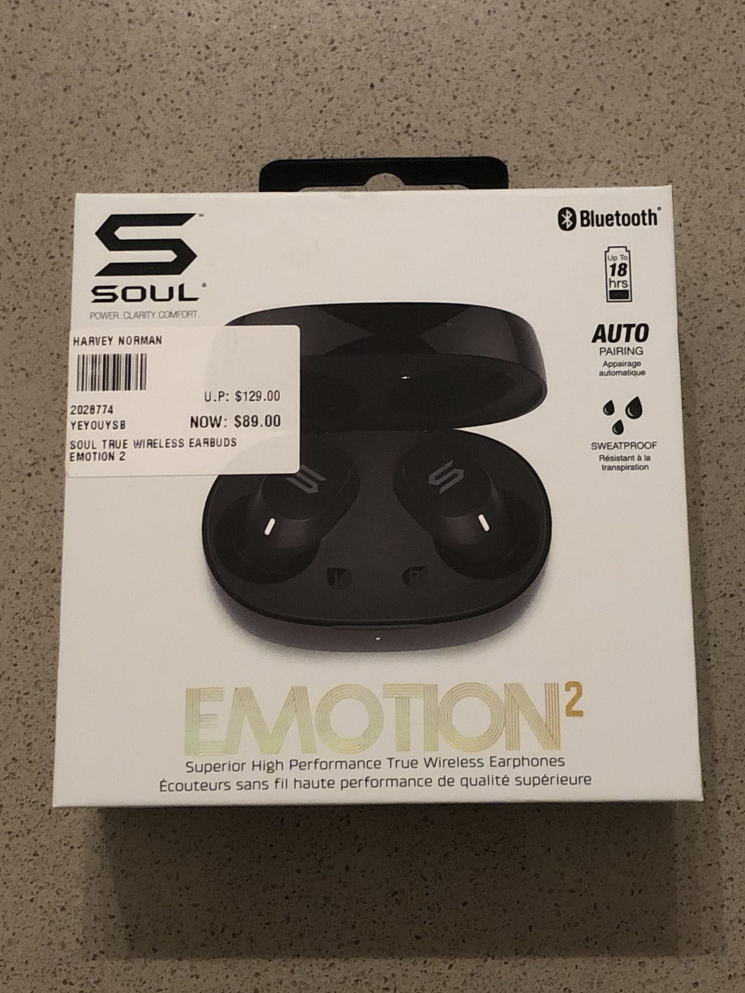New Soul Emotion 2 High Performance Wireless Earphones Black