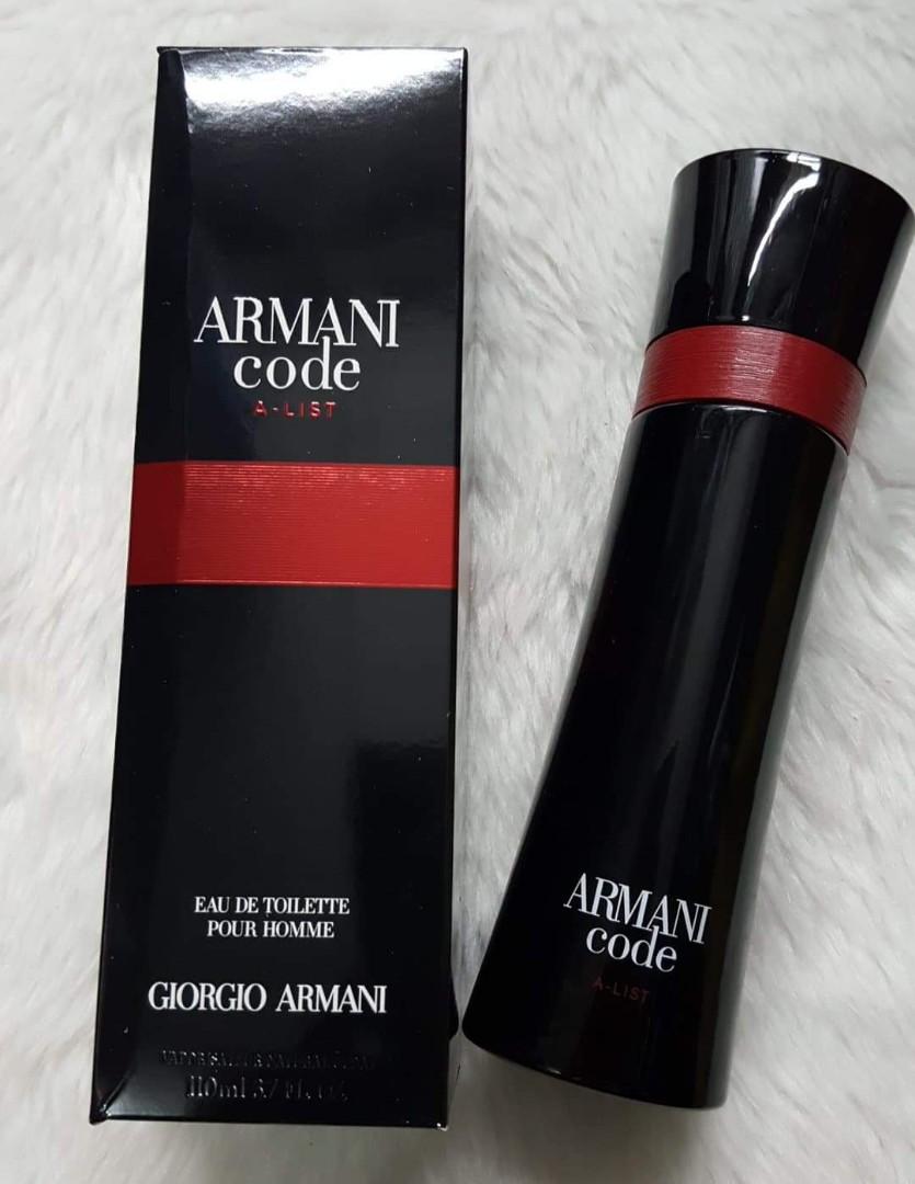 armani code list