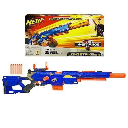  Nerf N-Strike Longstrike CS-6 Dart Blaster (Discontinued by  manufacturer) : Toys & Games