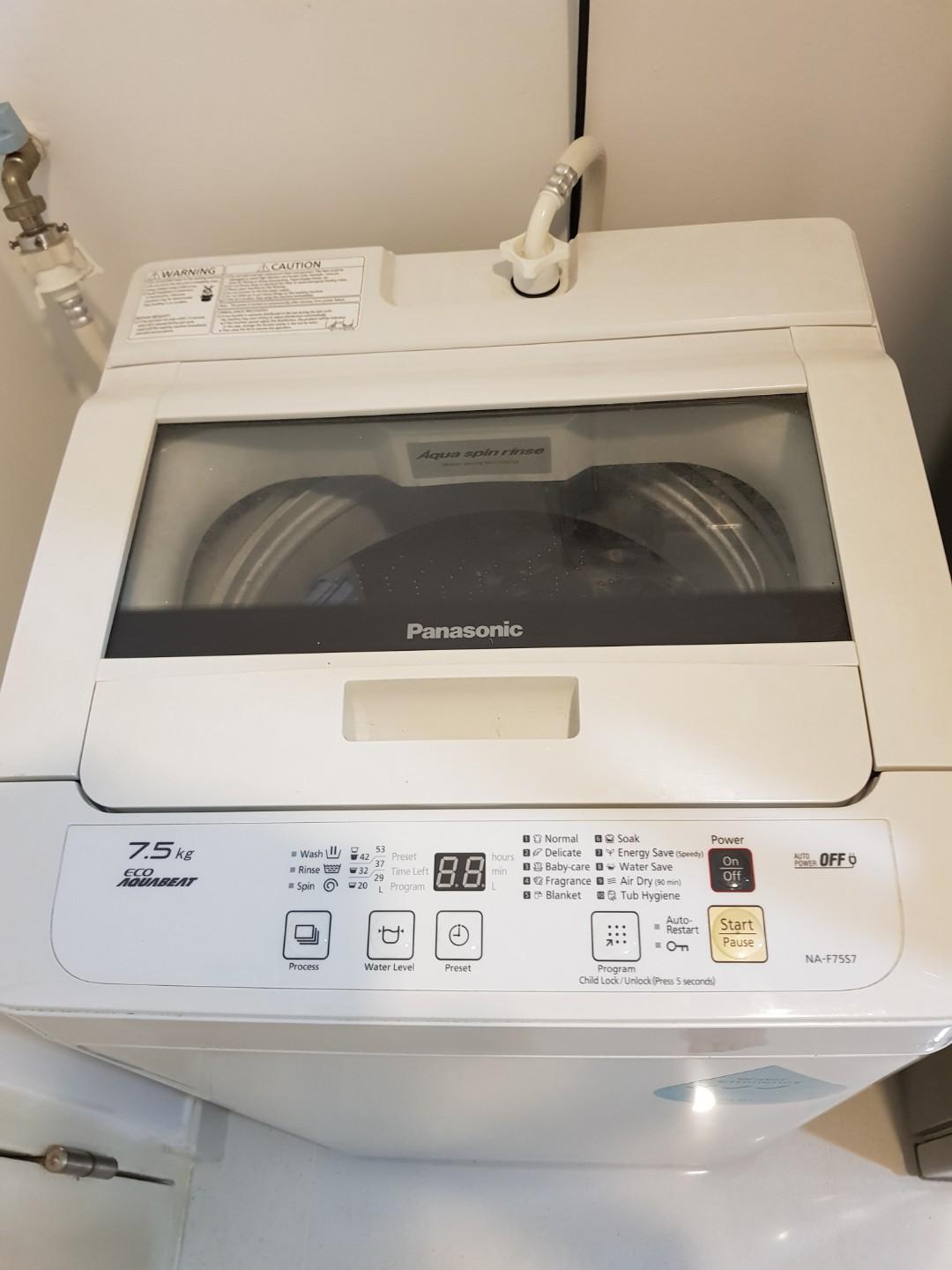Panasonic Washing Machine with extended warranty, TV & Home Appliances, Washing Machines and