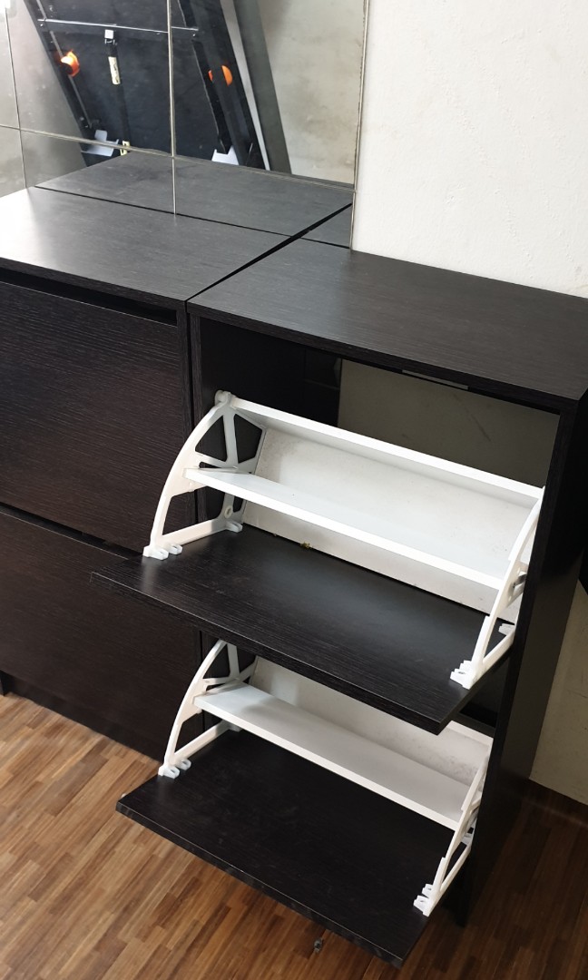 Rak kasut Ikea Bissa Furniture Home Living Furniture Shelves Cabinets Racks on Carousell