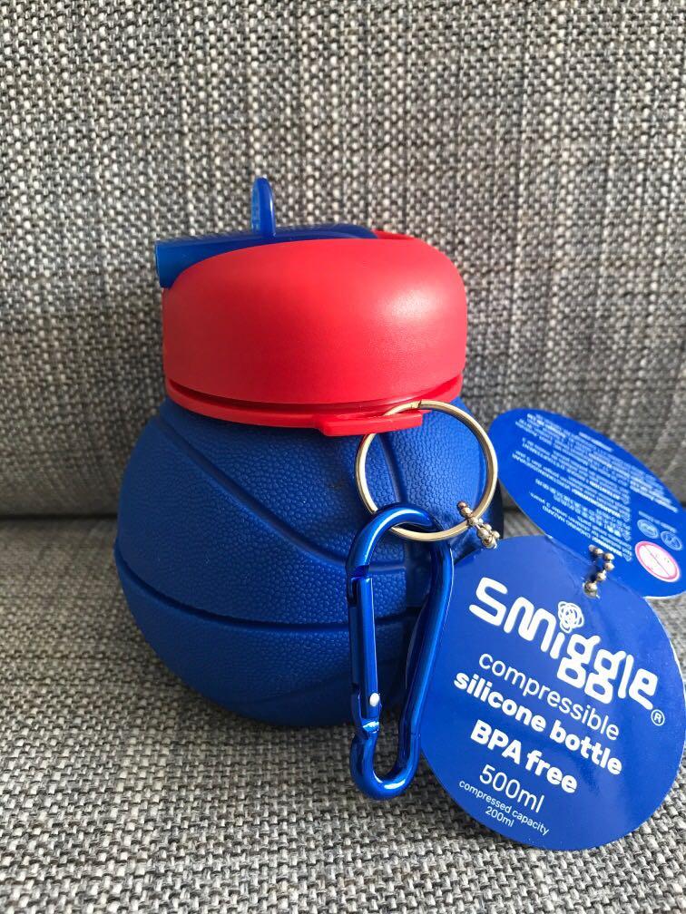 Smiggle Compressible Silicone Bottle (500ml), Babies & Kids, Nursing ...