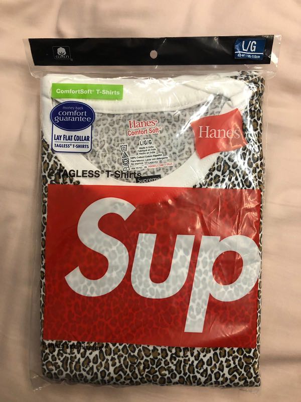 supreme hanes leopard