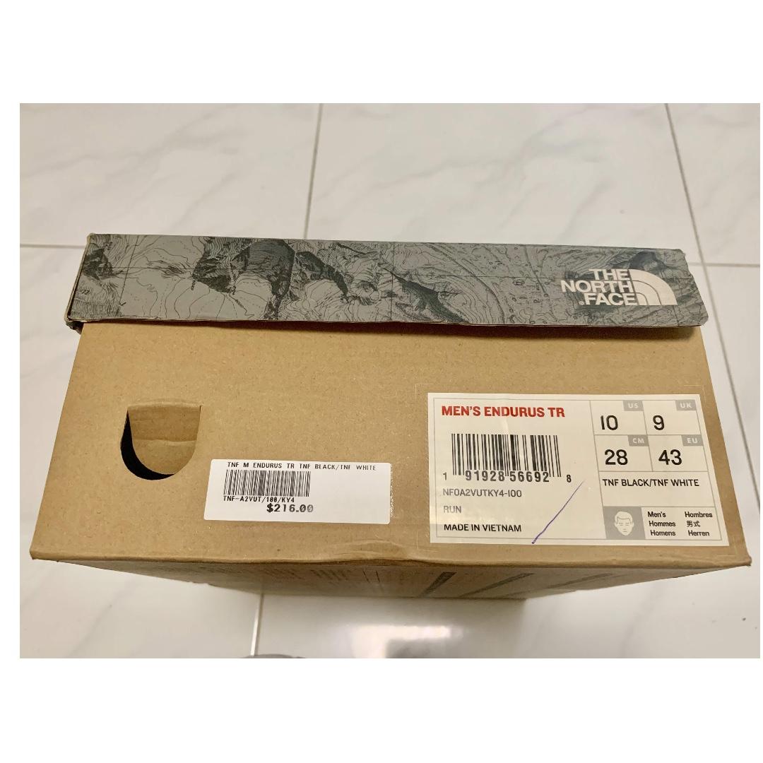 The North Face MENS Endurus TR Trail Running Shoe US 10 Black