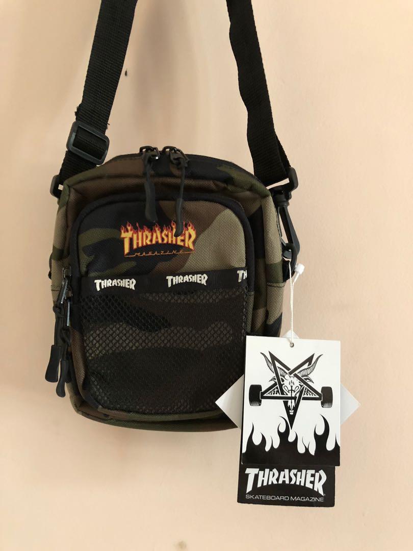 Thrasher camo top sling bag