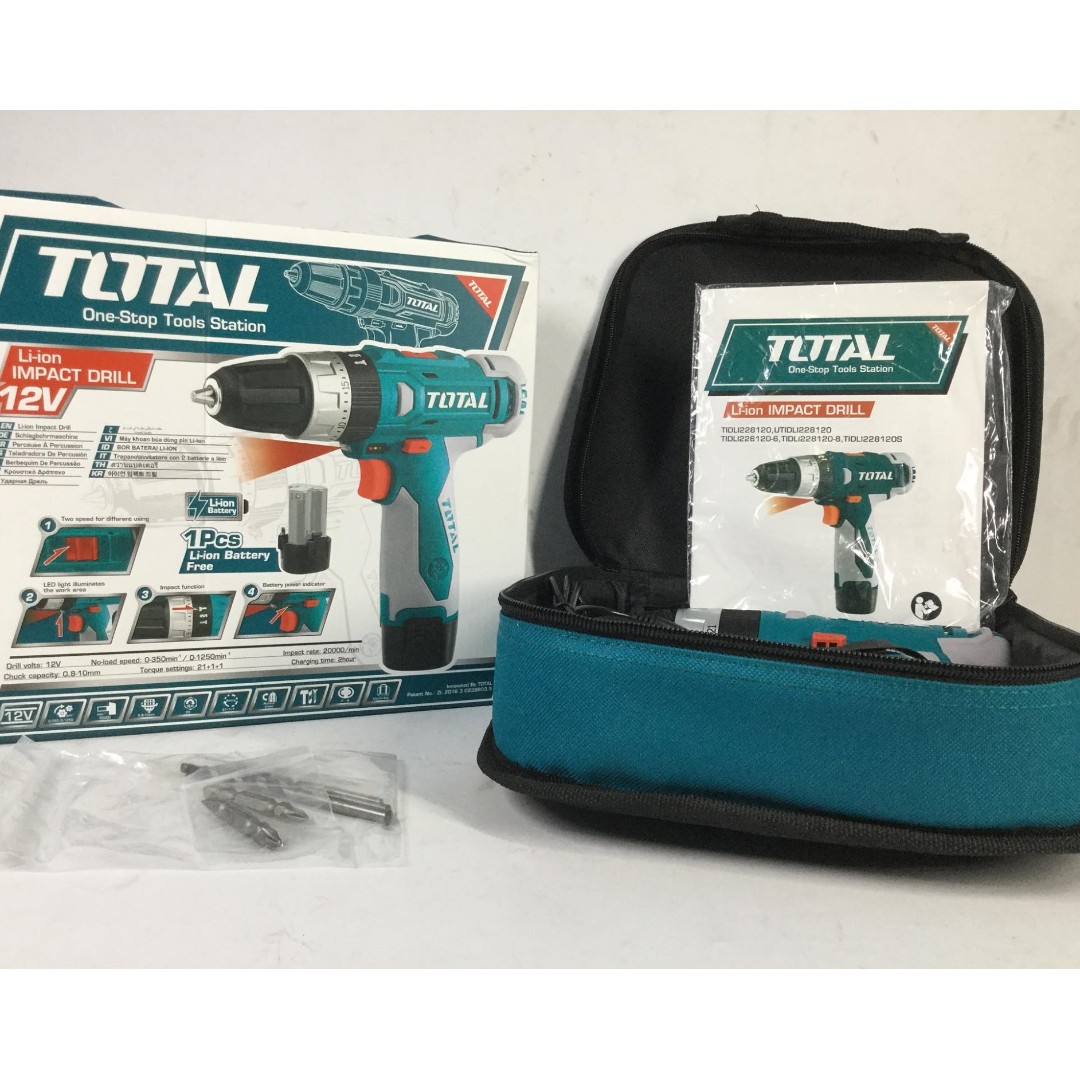 Total Cordless Hammer Drill 12v Li Ion Home Furniture Home
