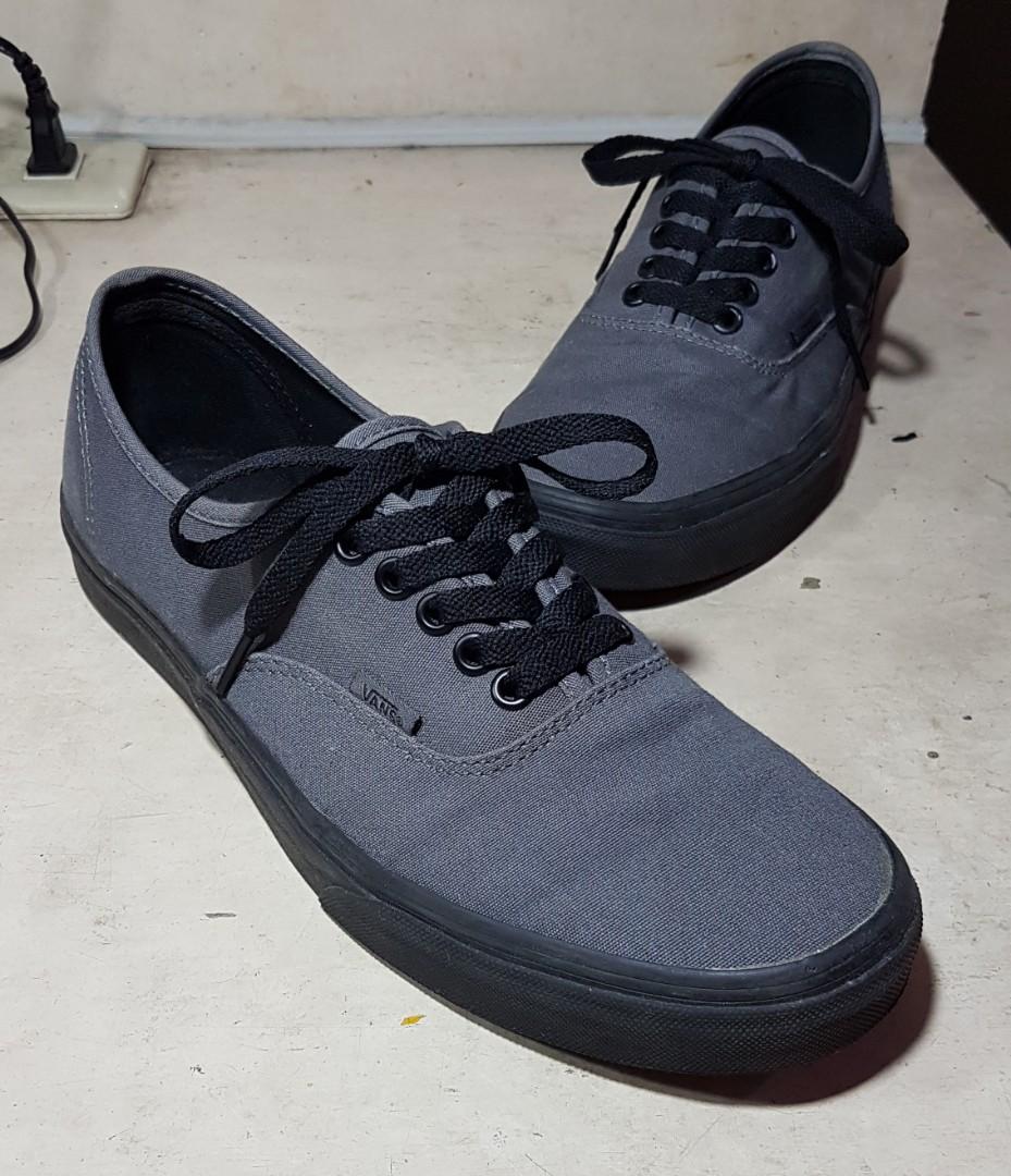 Vans authentic grey and black outlet