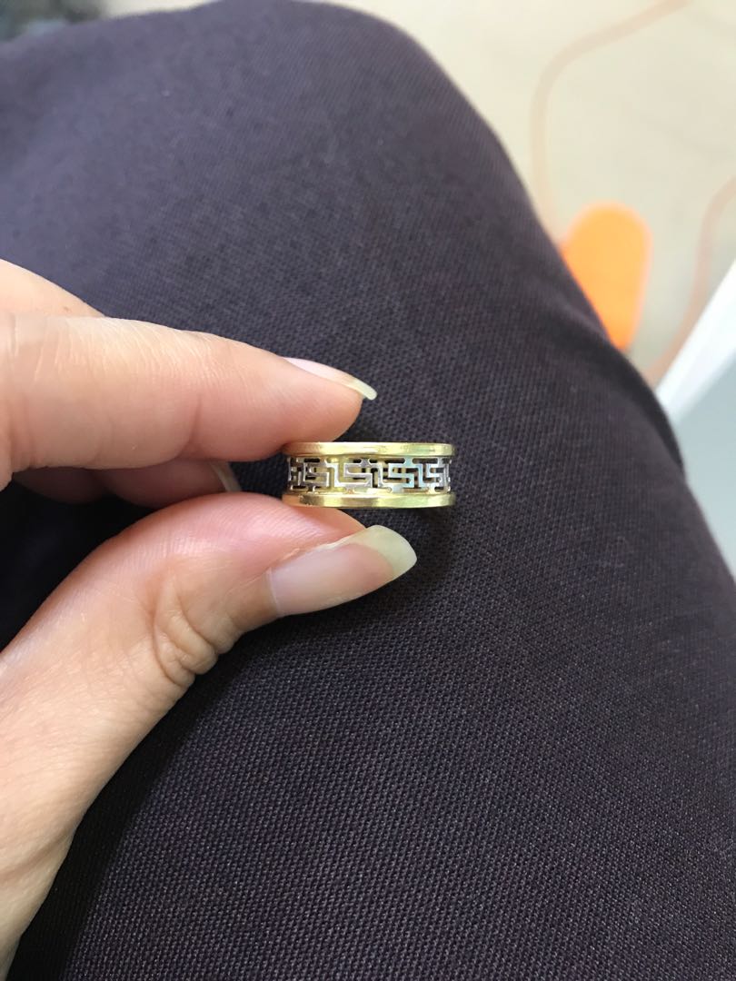versace gold ring 18k
