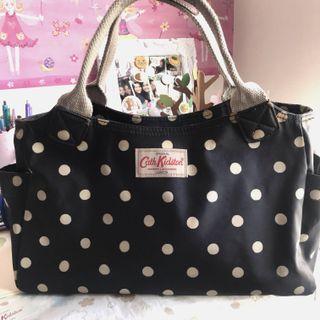 Cath Kidston Navy Blue with Polka Dots Handbag