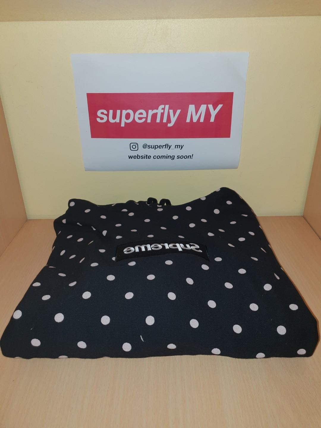 cdg supreme polka dot hoodie
