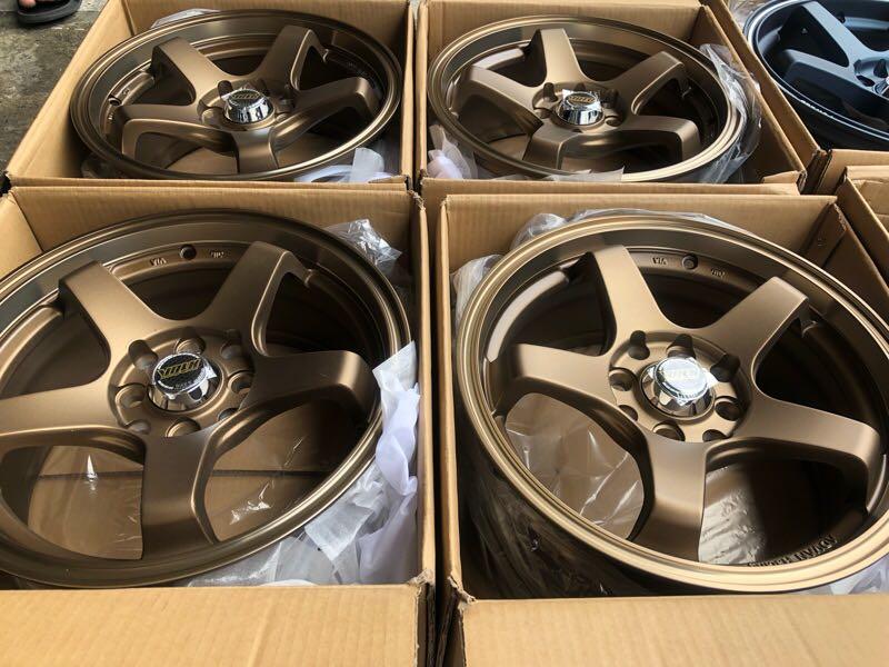 15” Volkrays 5spoke Bronze mags code 175221 4Holes pcd 100114 bnew