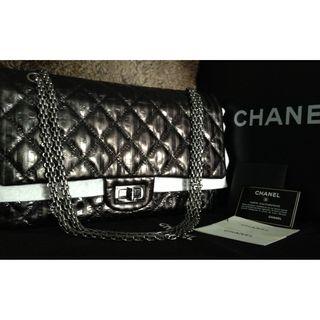 NEW FULL SET CHANEL Reissue Black Distressed Calfskin 227 Flap Bag