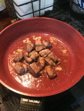 Home cooked steak bites