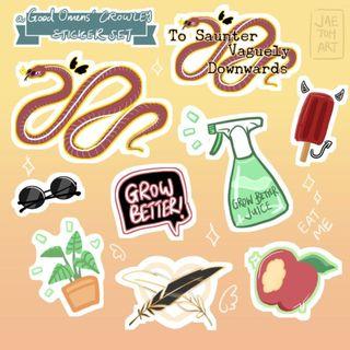 Good Omens Sticker sets! Crowley & Aziraphale