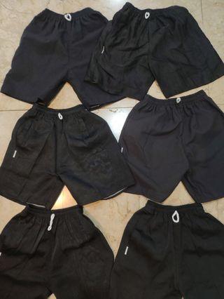 Celana pendek hitam pria/remaja size 27-28