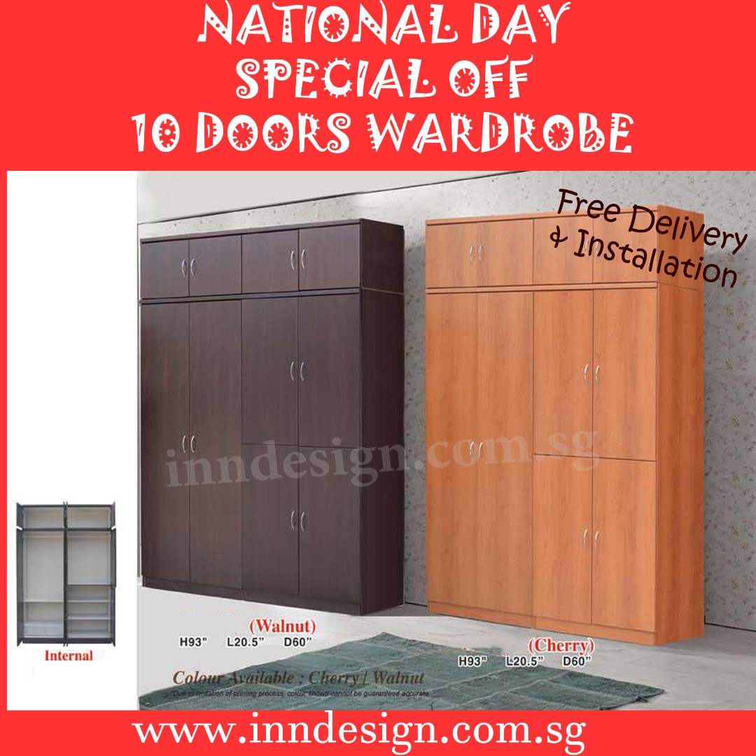 5ft 10 Doors Open Door Wardrobe Special Offer Furniture Shelves Drawers On Carousell