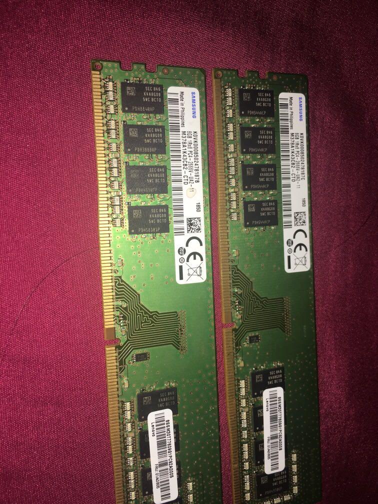 8gb Ddr4 2666v X2 Speed Samsung Ram With Warranty Electronics Computer Parts Accessories On Carousell