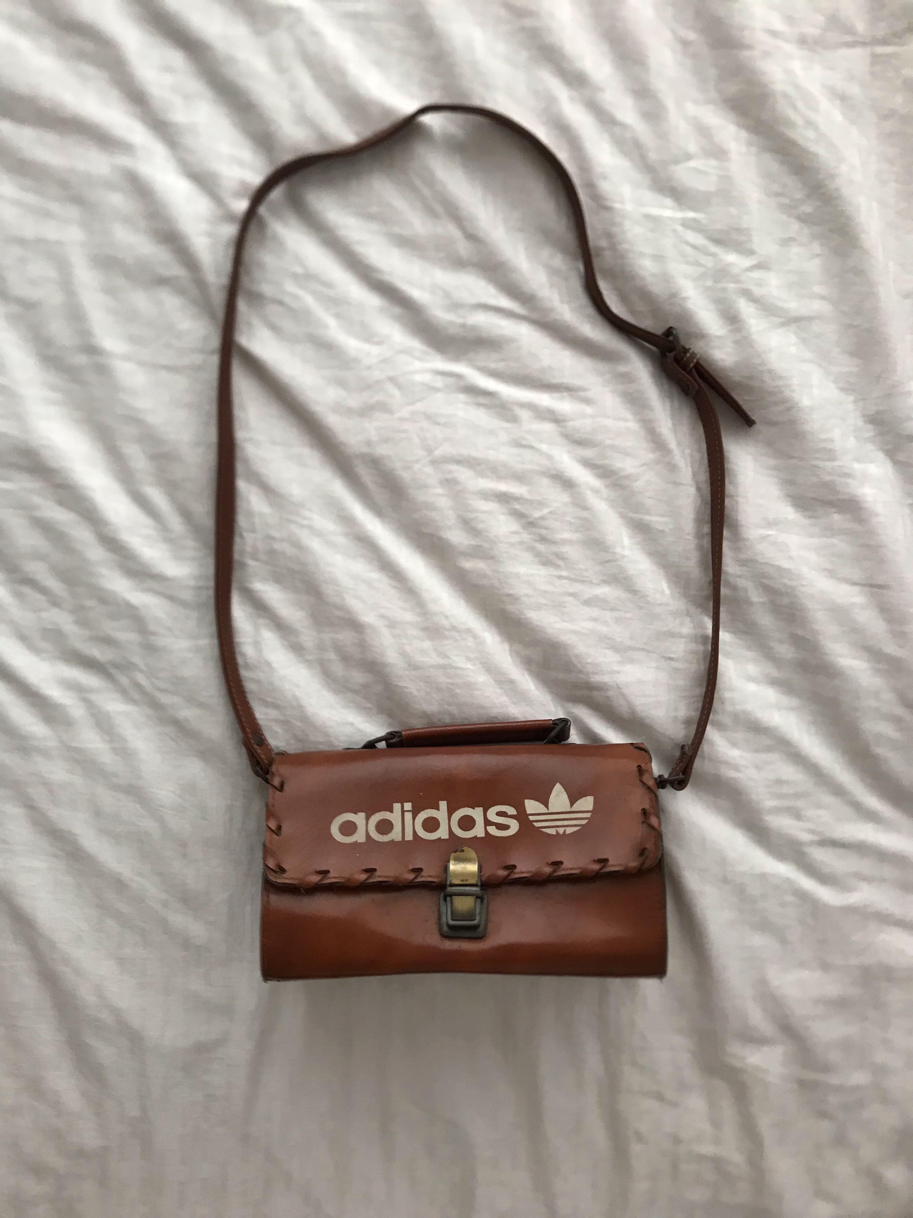 Adidas Vintage Leather Sling Bag Women S Fashion Bags Wallets