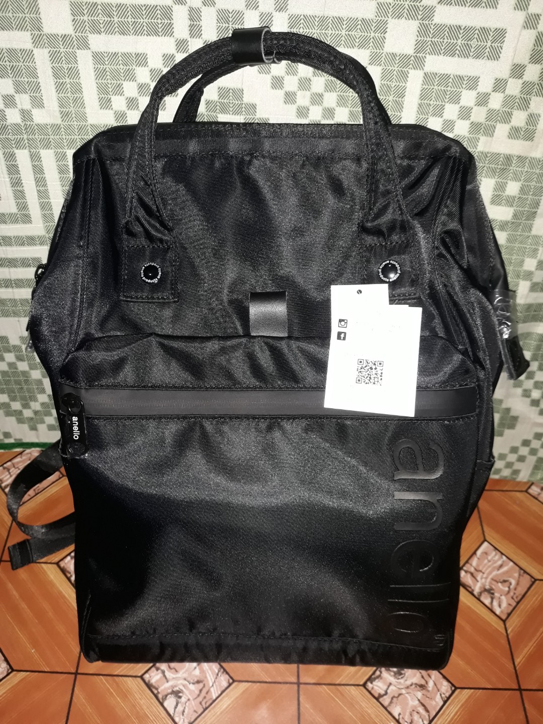 Anello waterproof backpack (black), Women's Fashion, Bags & Wallets