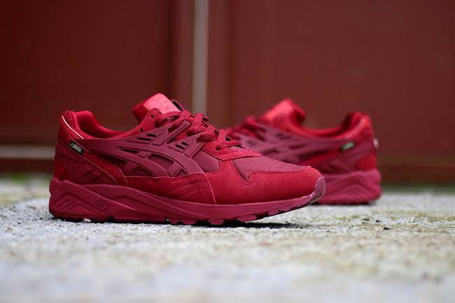 all red asics gel