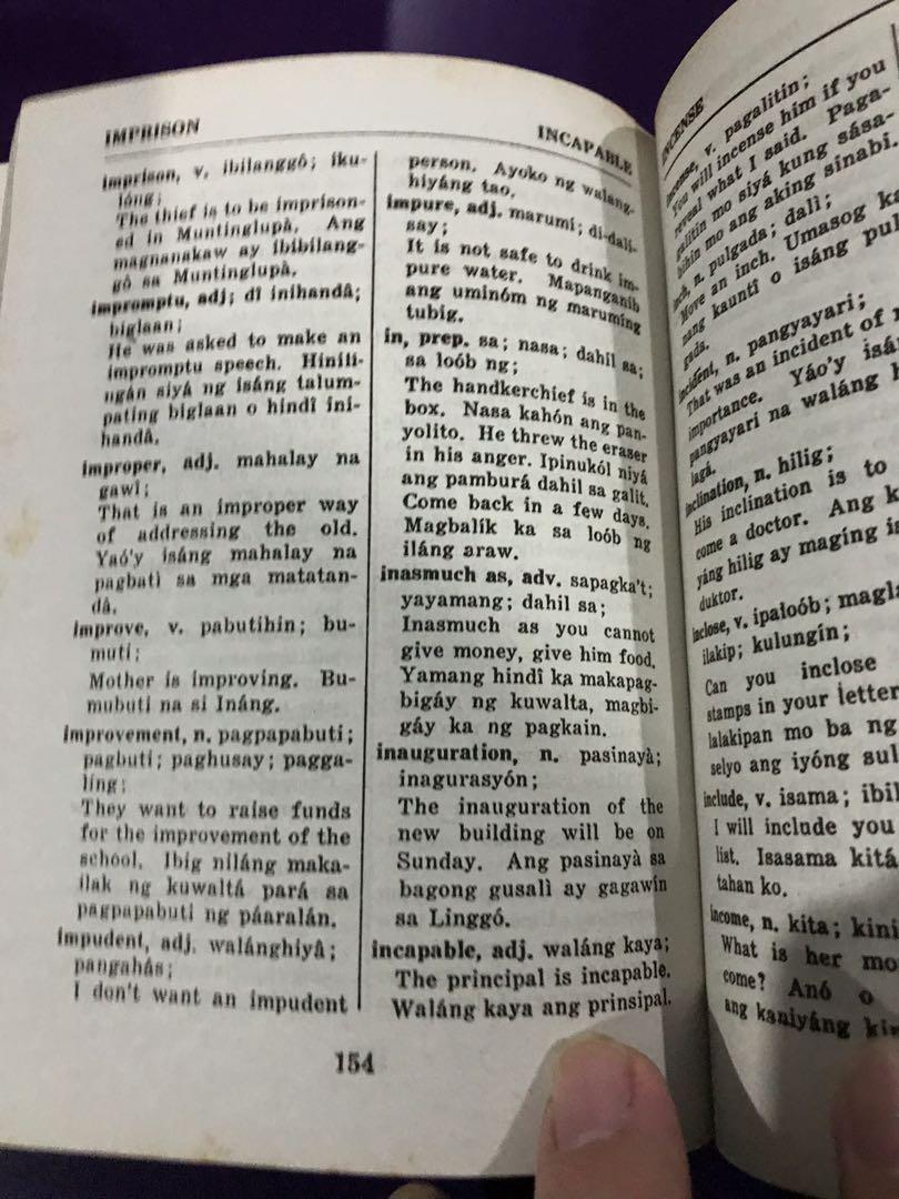 English Tagalog Dictionary, Hobbies & Toys, Books & Magazines