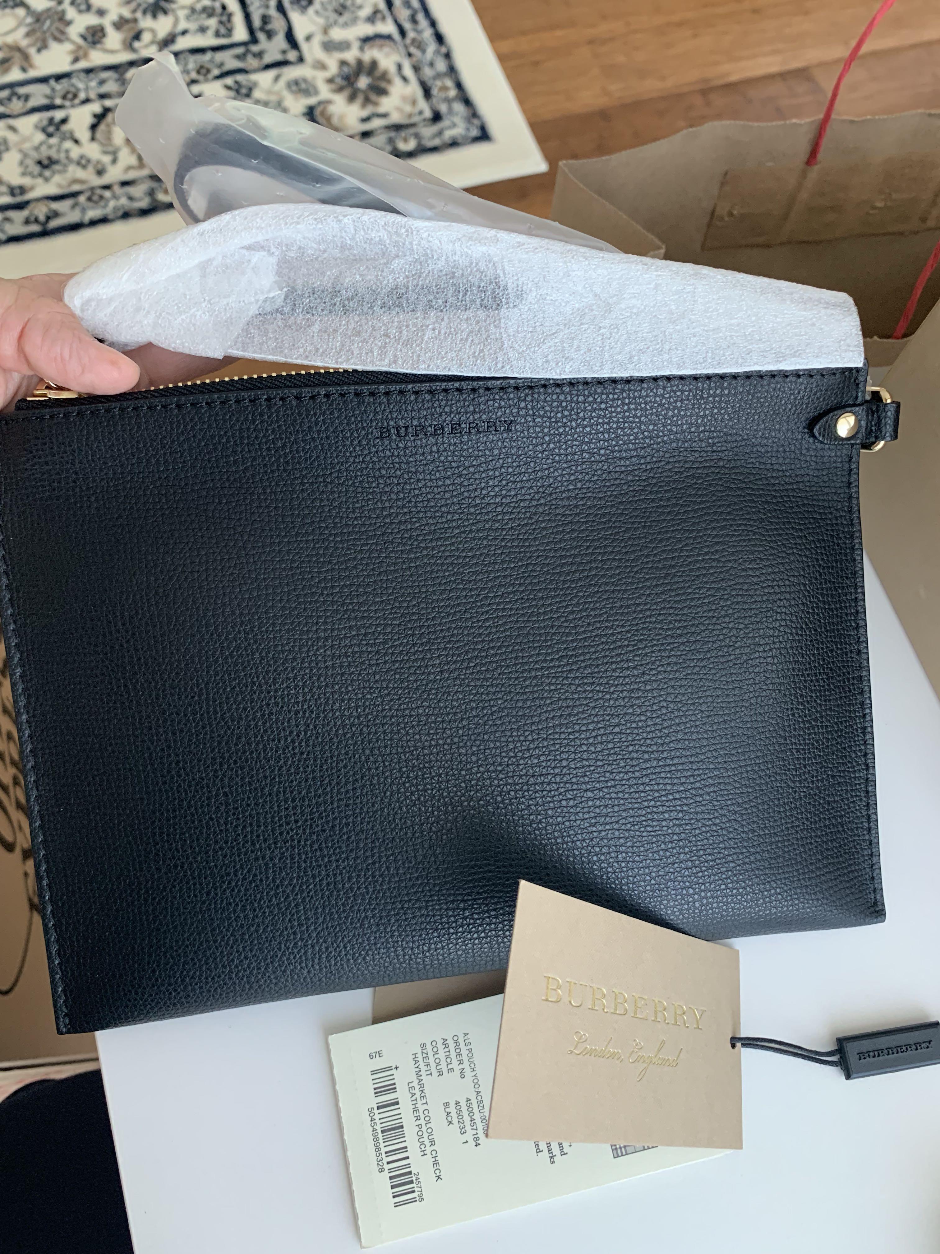 burberry leather pouch