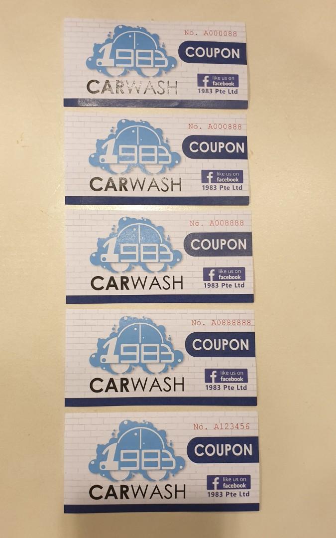 Car Wash Coupon (10 Wash per Booklet), Car Accessories, Car ...