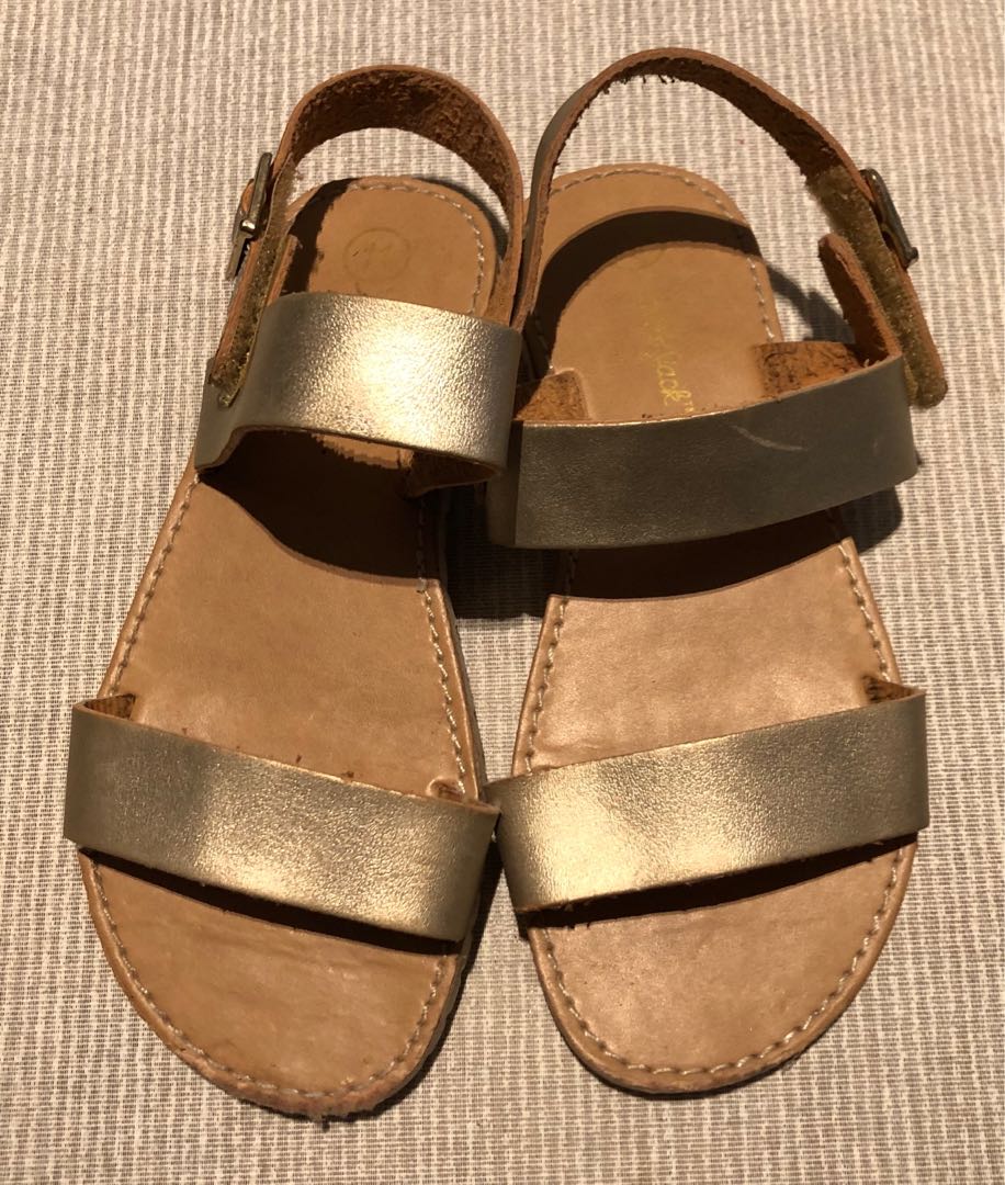Cat Jack Baby Girl Gold Leather Sandals Women S Fashion Shoes