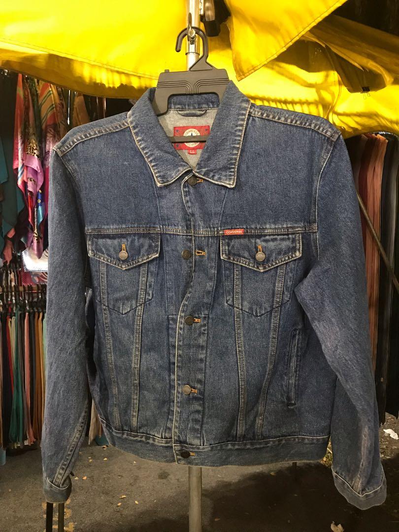 Vintage converse denim jacket top