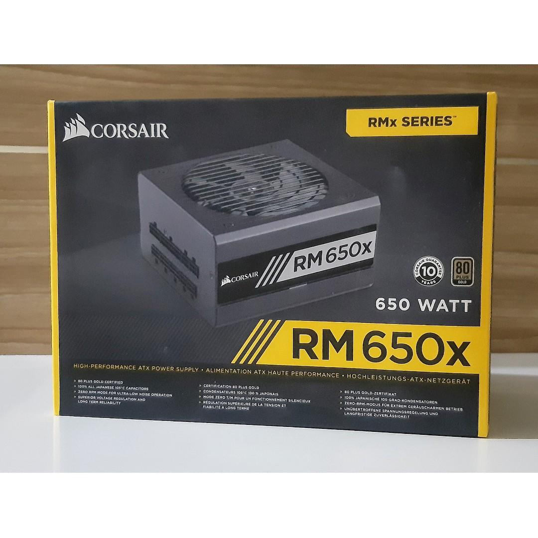 Corsair Rmx Series Rm650x 650w 80 Plus Gold Power Supply Electronics Computer Parts Accessories On Carousell