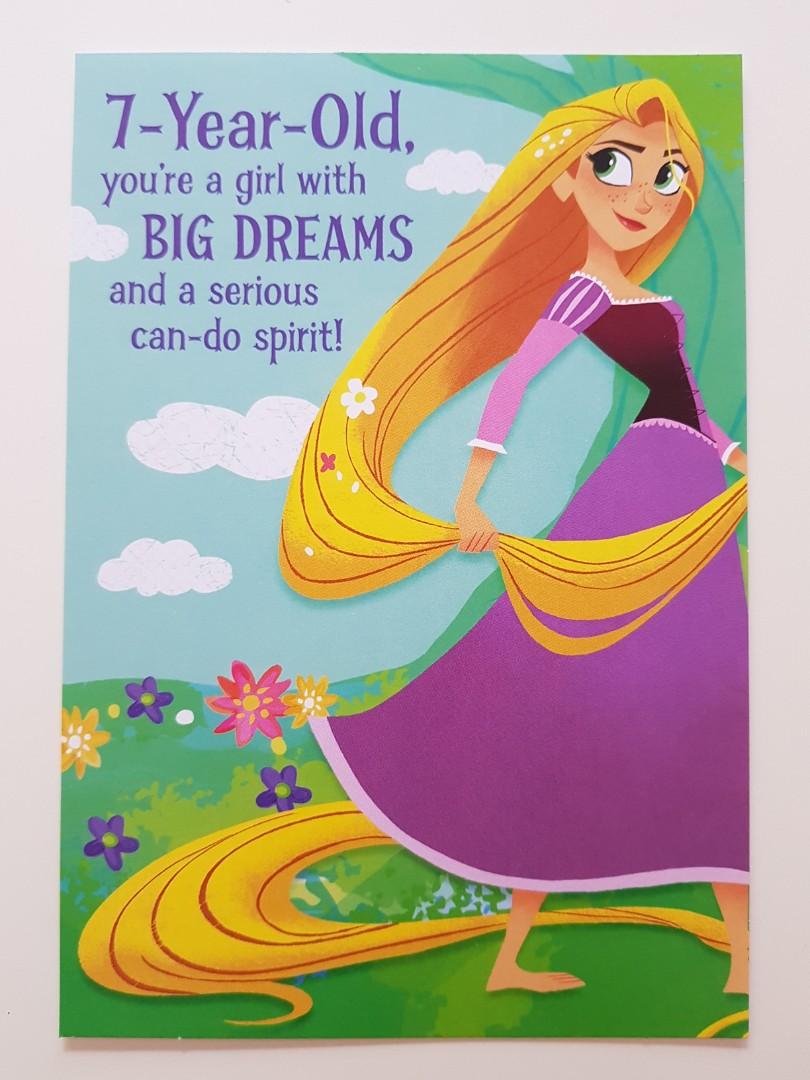 Disney Tangled Princess Rapunzel Birthday Card 7 Year Old Hobbies disney-tangled-princess-rapunzel-birthday-card-7-year-old-hobbies