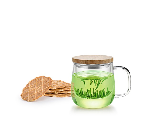 glass mug with cover