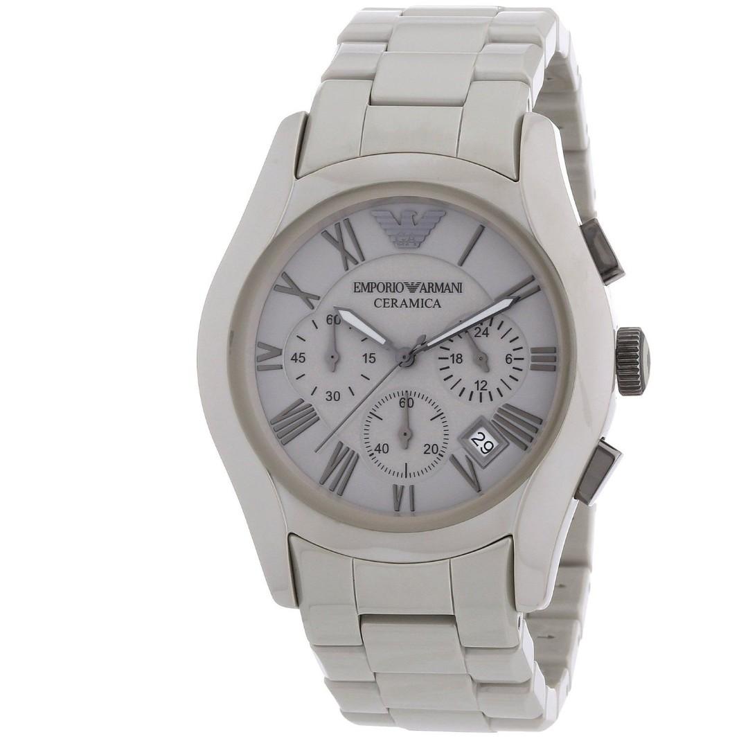 emporio armani ceramic chronograph men's watch